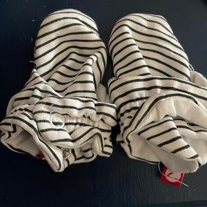 Striped Zutano booties, size 6m, like new